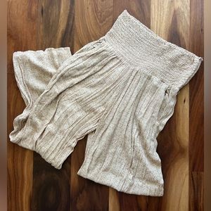 Mahina Beige Large Flowy Pants